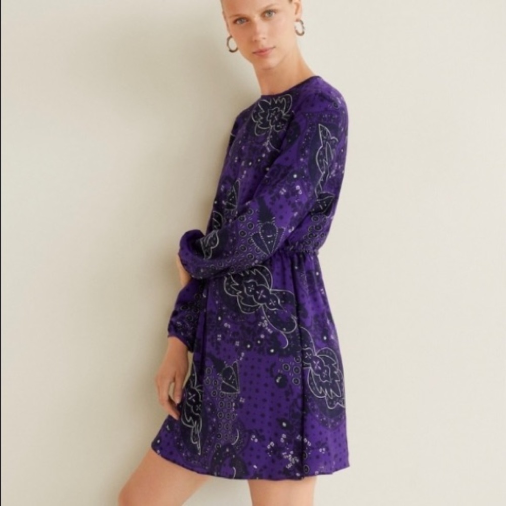 NWT MANGO PRINTED BANDANA DRESS